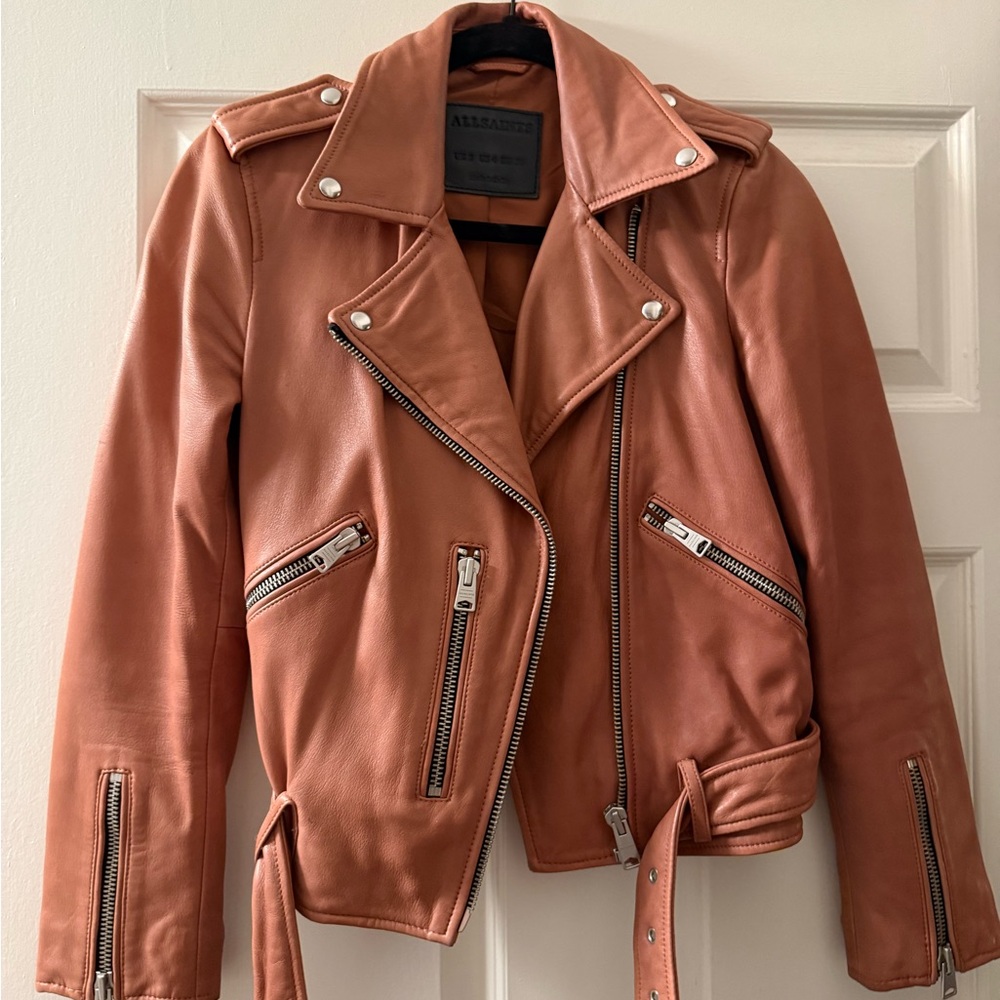 All Saints Women's Leather Moto Jacket